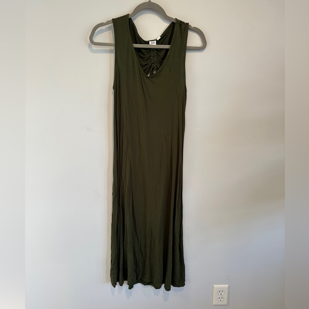GAP Khaki Green Gathered Top